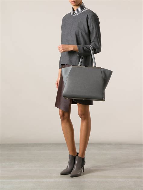 fendi grey tote|Fendi black evening bag.